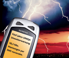 Schadenvermeidung durch die Unwetterwarnung via SMS und E-Mail ist ab sofort auch in Ungarn, Polen, der Tschechischen Republik und Rumänien möglich. (Bild)