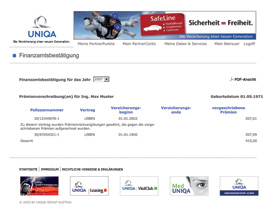 Auf myUNIQA.at findet jeder Kunde rund um die Uhr sämtliche Informationen zu seinen Verträgen und Geschäftsfällen. (Bild)