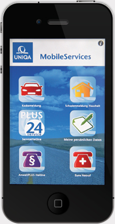 Exclusive service offers fast and easy accident reporting using a smartphone. The new applications for UNIQA Mobile Services are available for customers to download free of charge. (photo) Exclusive service offers fast and easy accident reporting using a smartphone. The new applications for UNIQA Mobile Services are available for customers to download free of charge. (photo)